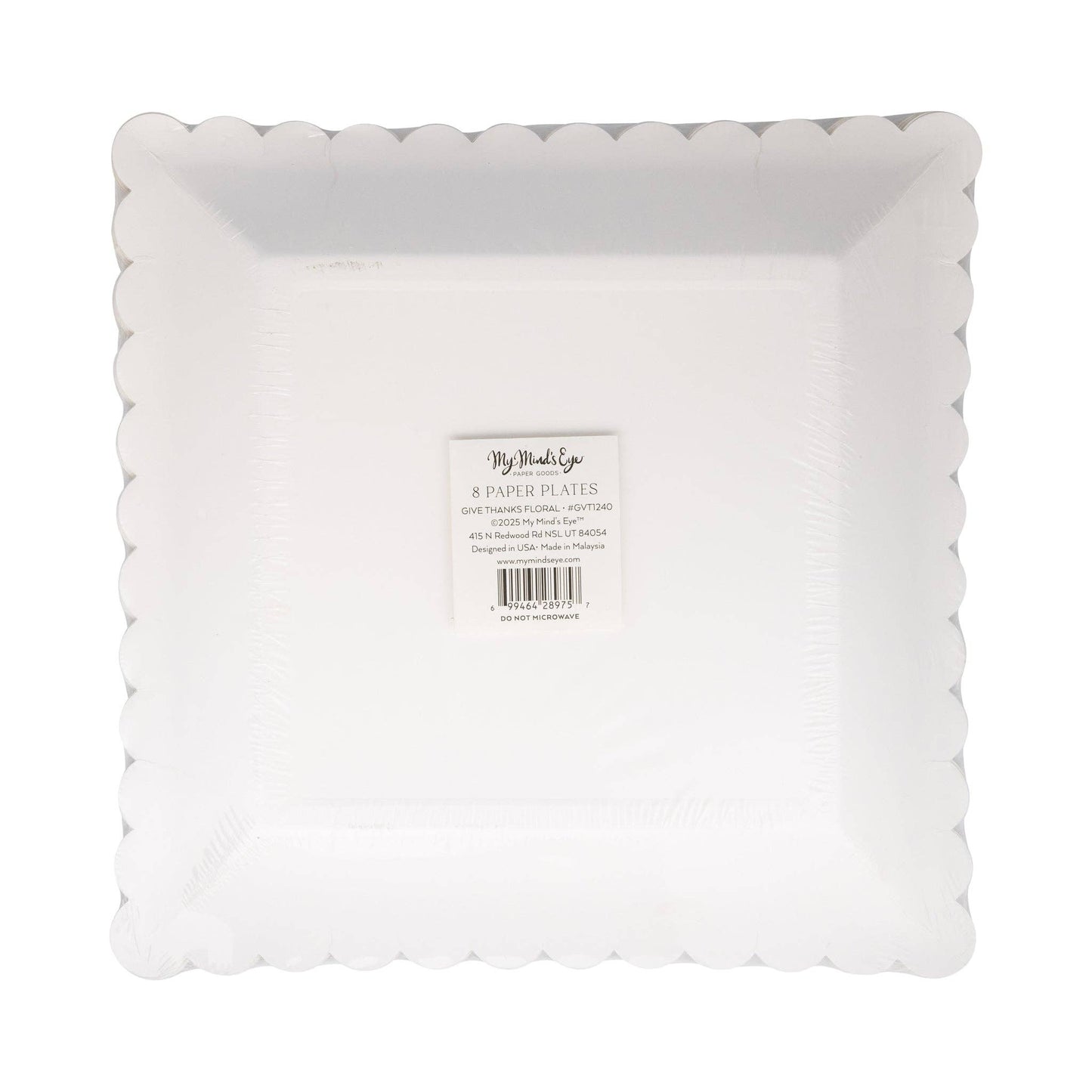 Give Thanks Floral 90" Paper Plate