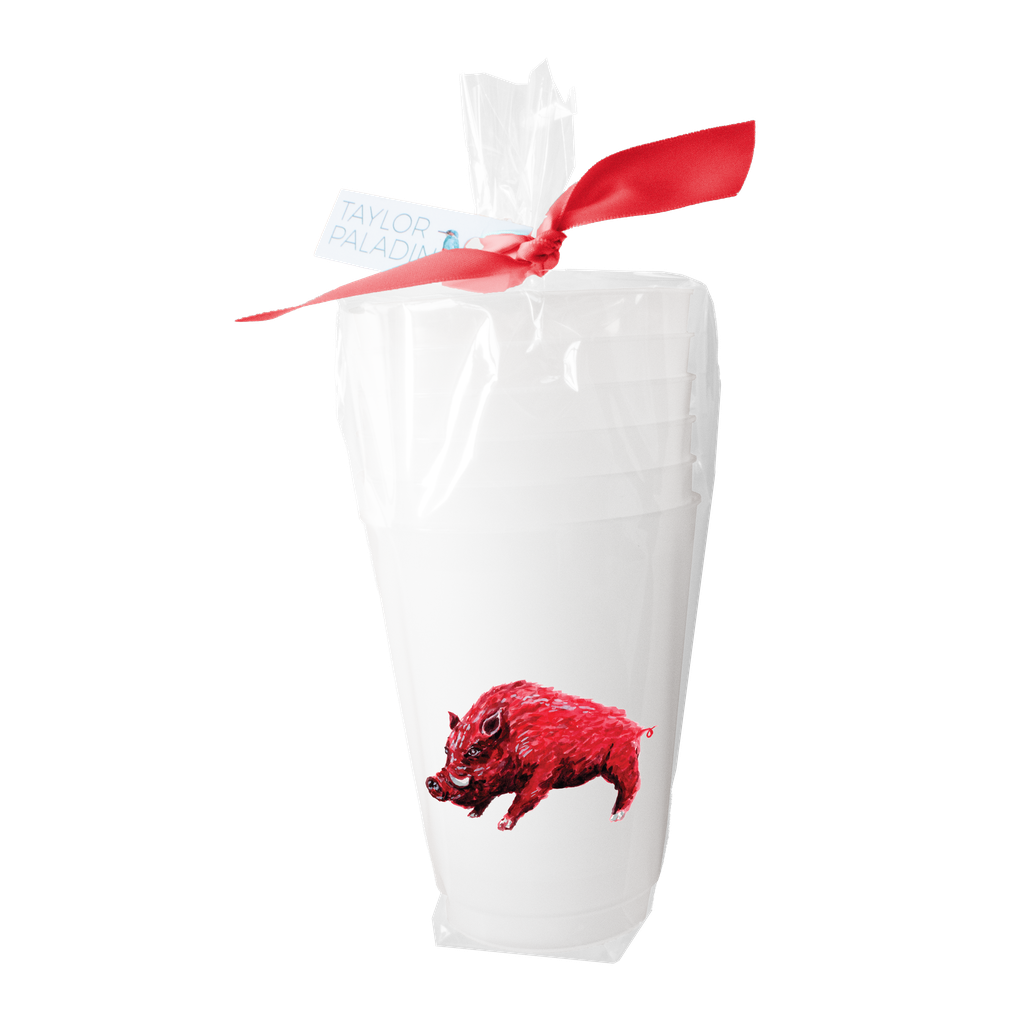 Red Hog Frosted Cups - Set/6