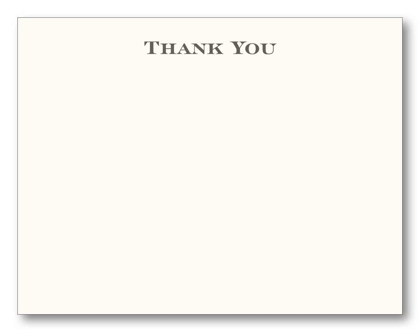Thank You Flat Card - Block