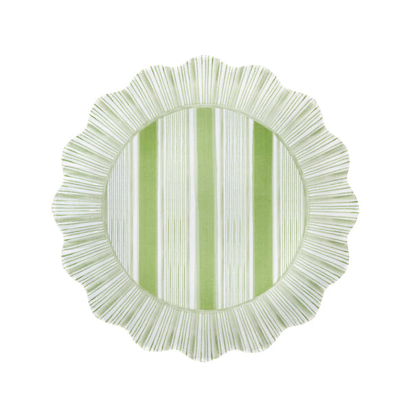 Cabana Stripe Melamine Dessert/Salad Plate Assorted Set/4 - Multi