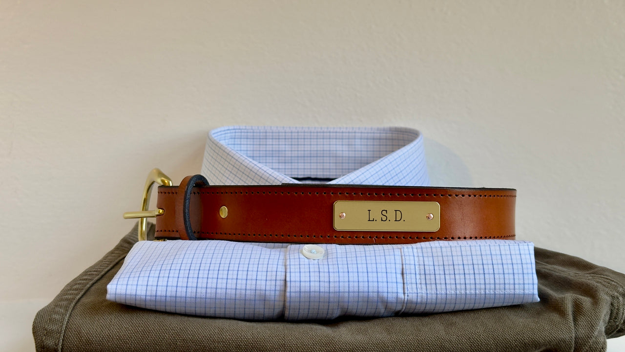 Brisket Supply Custom Belt 1.25" Light Saddle (Engraved)