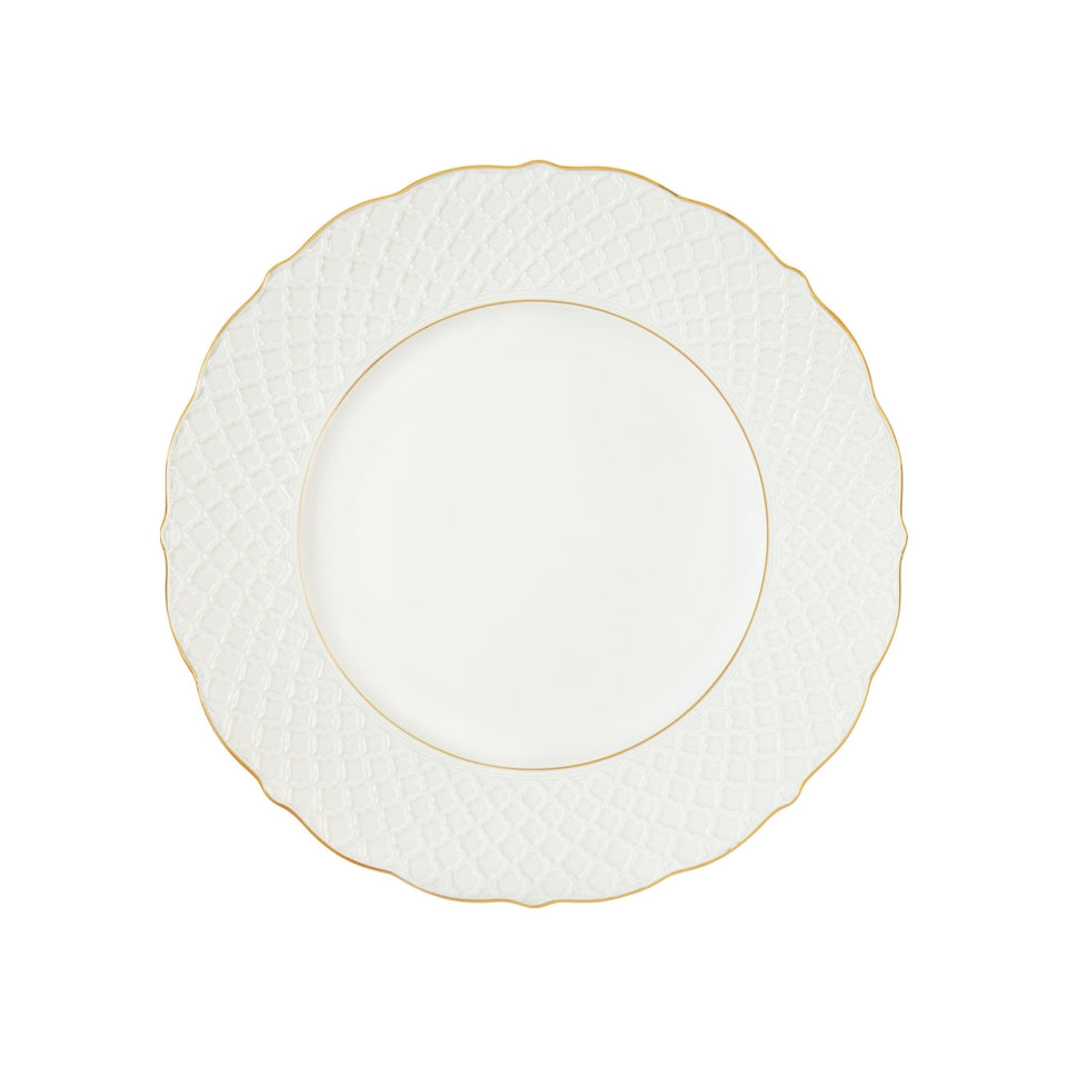 Empire Dinner Plate - White & Gold