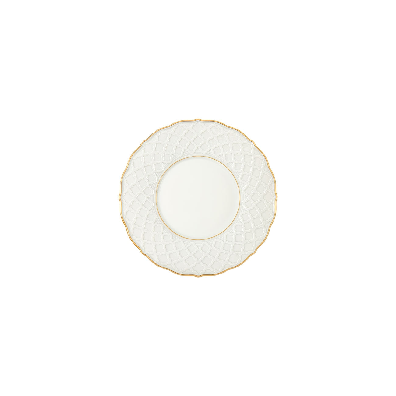 Empire Tea Saucer - White & Gold