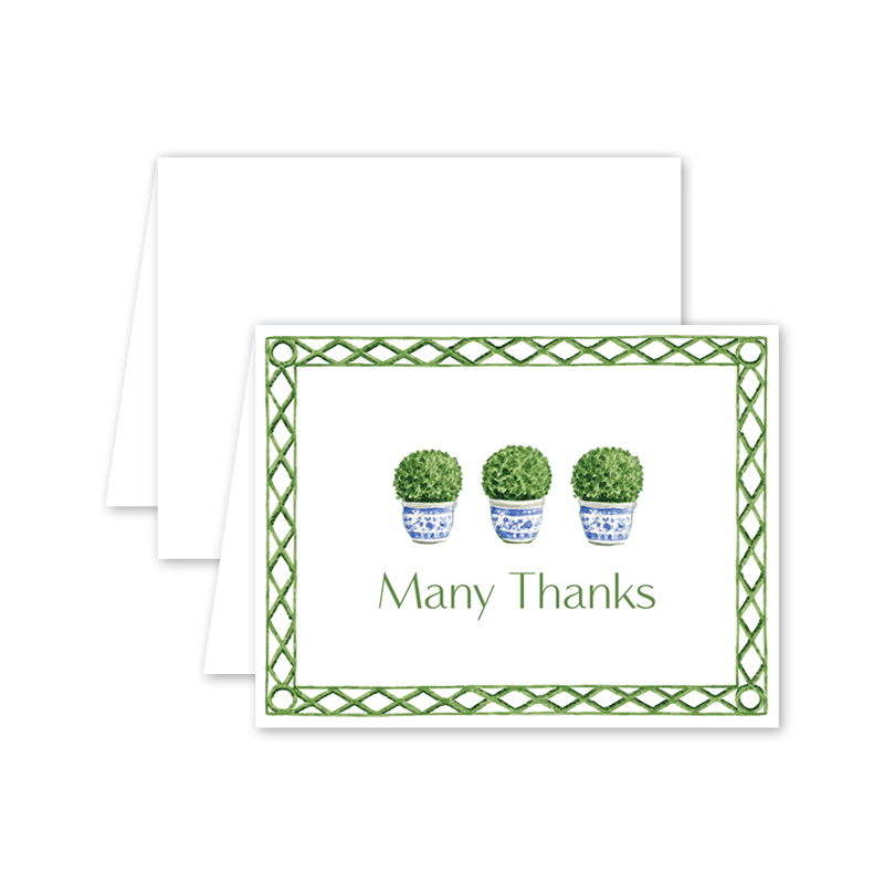 Poolside Topiary Thanks Card