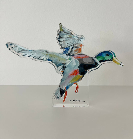 "Take Flight" Mallard Acrylic Block: Small