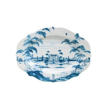 Country Estate 18.5" Platter - Delft Blue