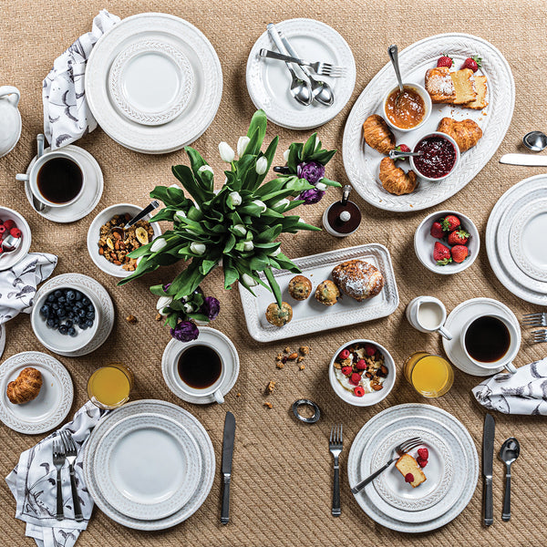 Le Panier Dinner Plate - Whitewash