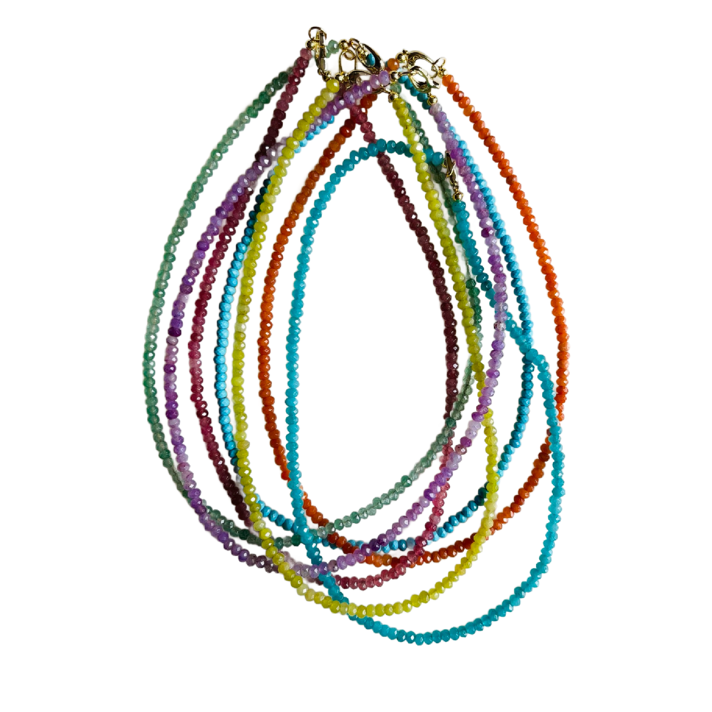 Dainty Candy Gemstone Necklace: Turquoise