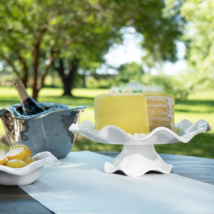 VIDA Havana Pedestal Cake Plate - White