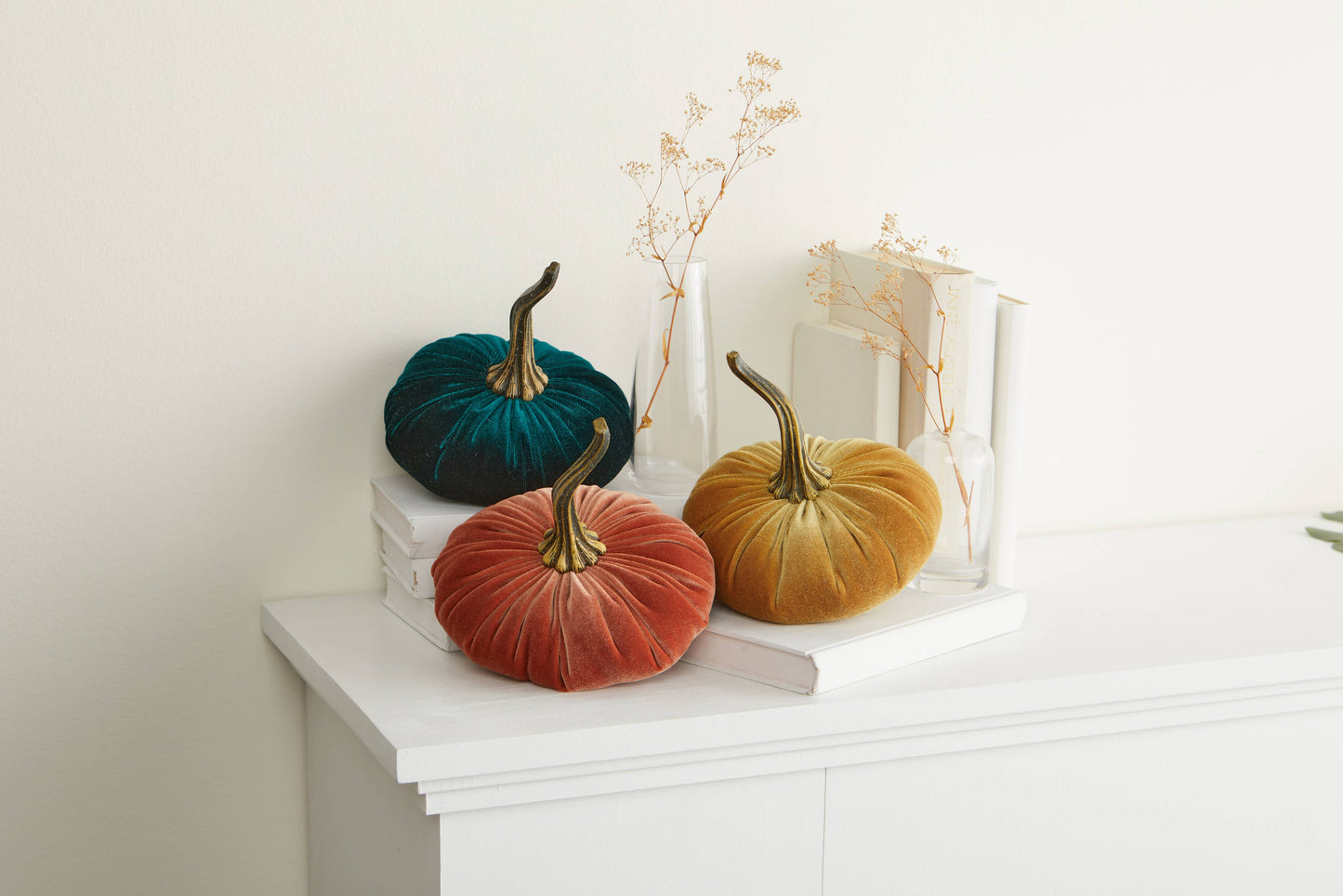 Pumpkin Large Velvet - Slate Blue