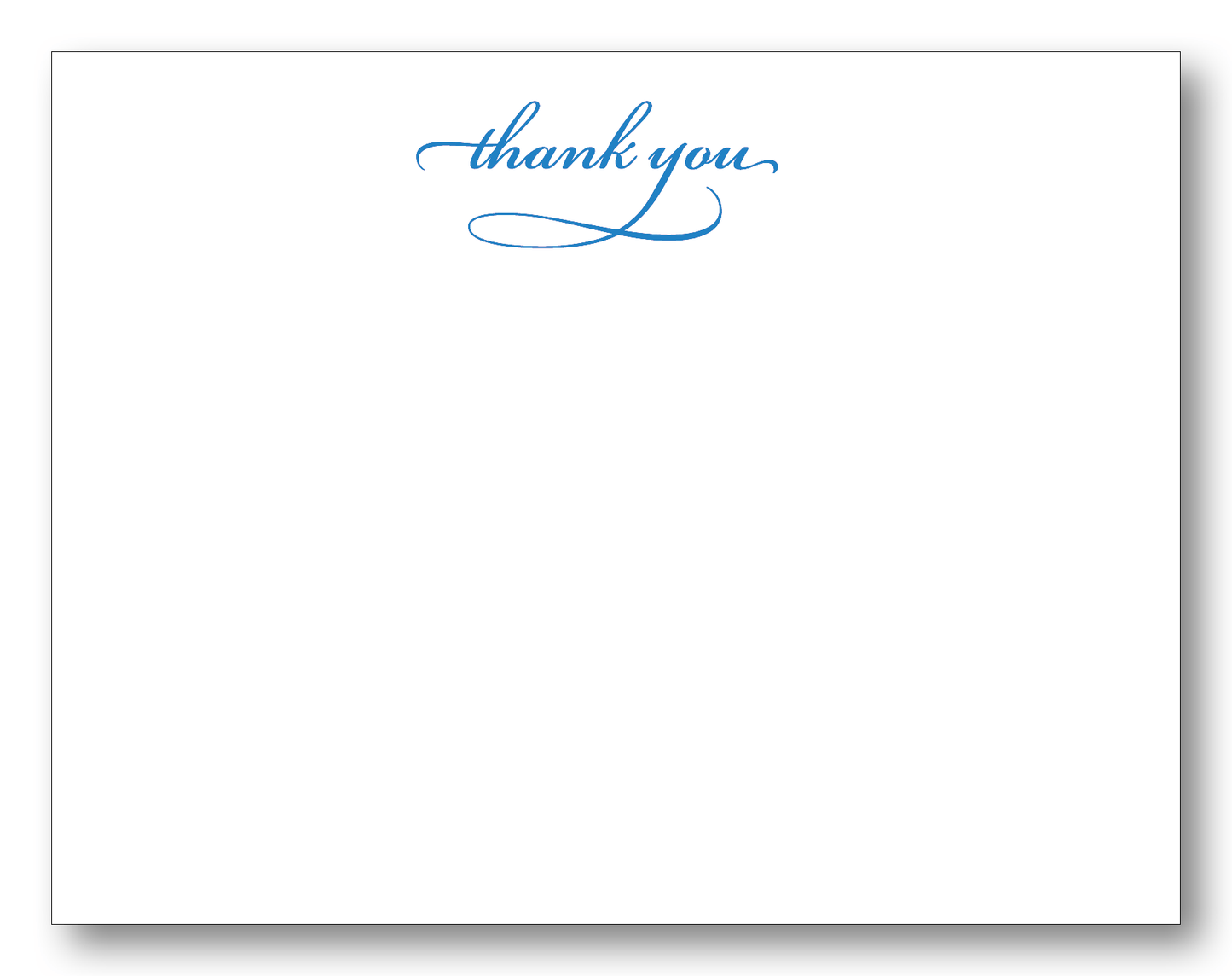 Thank You Flat Card - Script Royal