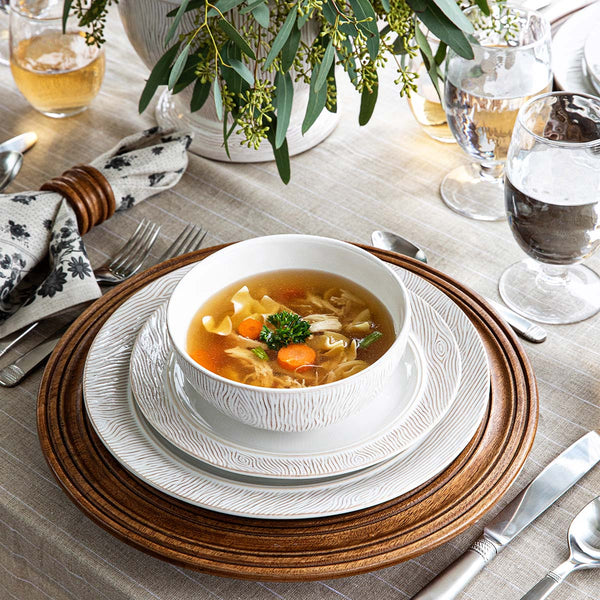 Blenheim Oak Dessert/Salad Plate - Whitewash