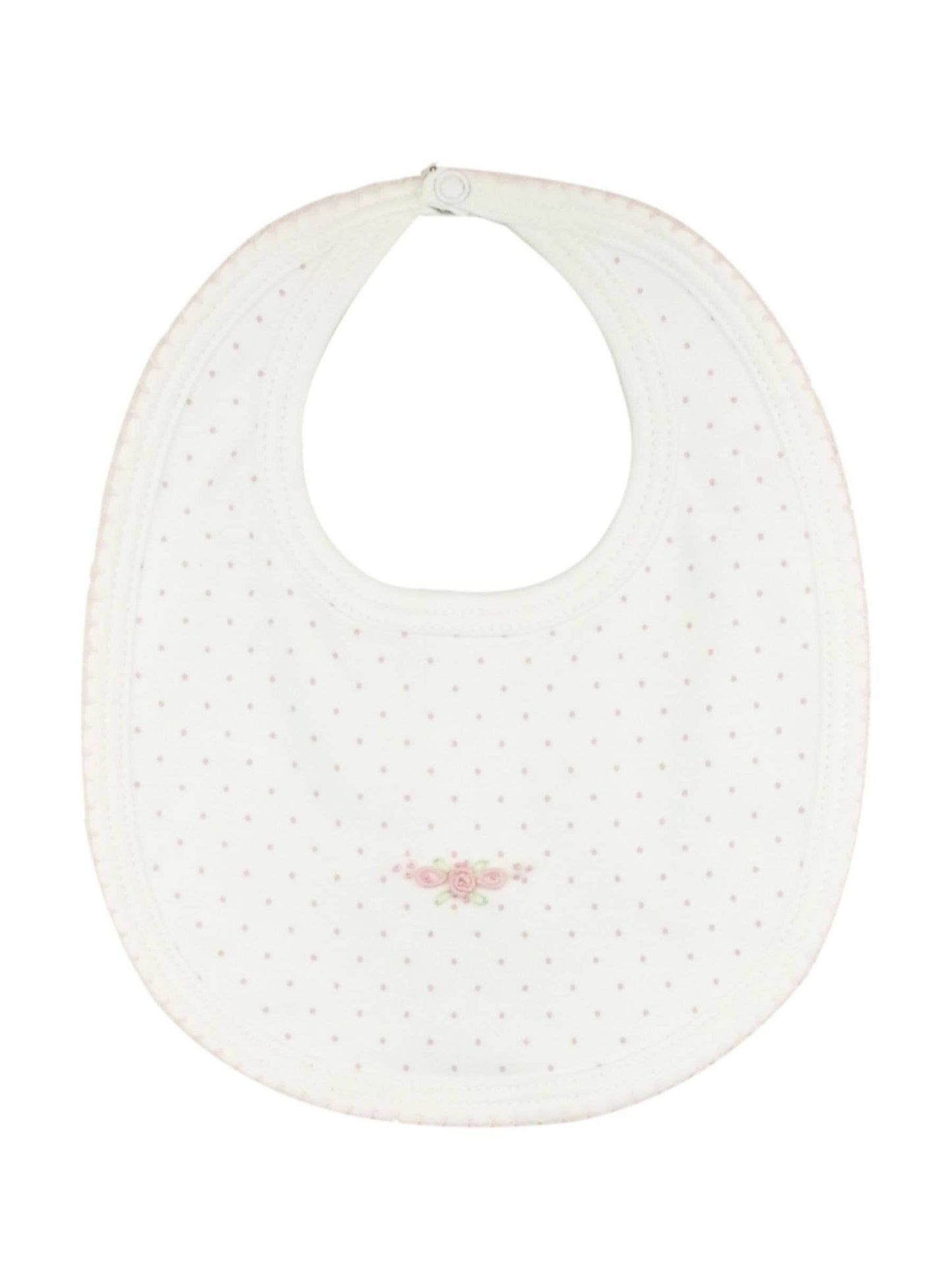 Sweet Pink Dots Pima Cotton Baby Bib