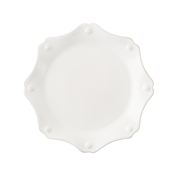 Berry & Thread Scallop Dessert/Salad Plate - Whitewash