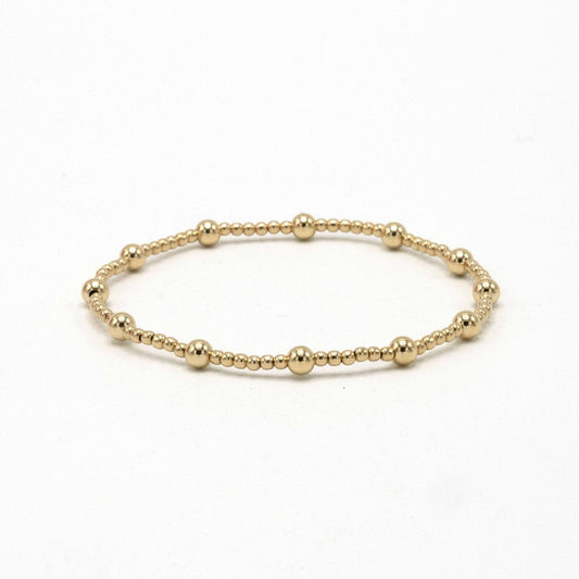 Malibu 2x4 14k Gold Filled Beaded Bracelet - 2mm4 / 6.5"