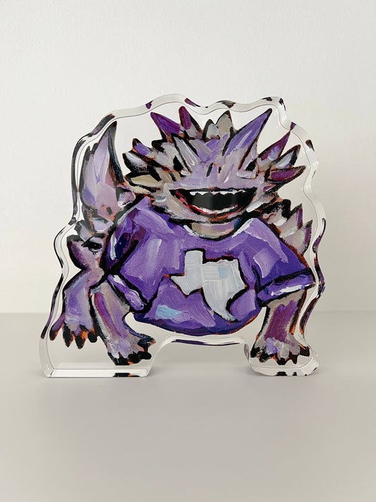 "TX Horned Frog" Acrylic Block: Small