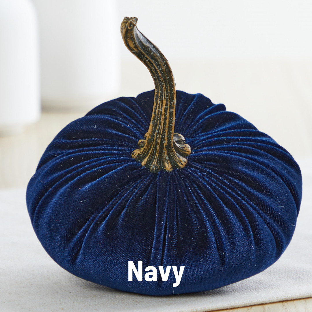 Pumpkin Small Velvet - Avocado
