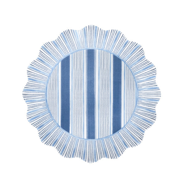 Cabana Stripe Melamine Dessert/Salad Plate Assorted Set/4 - Multi