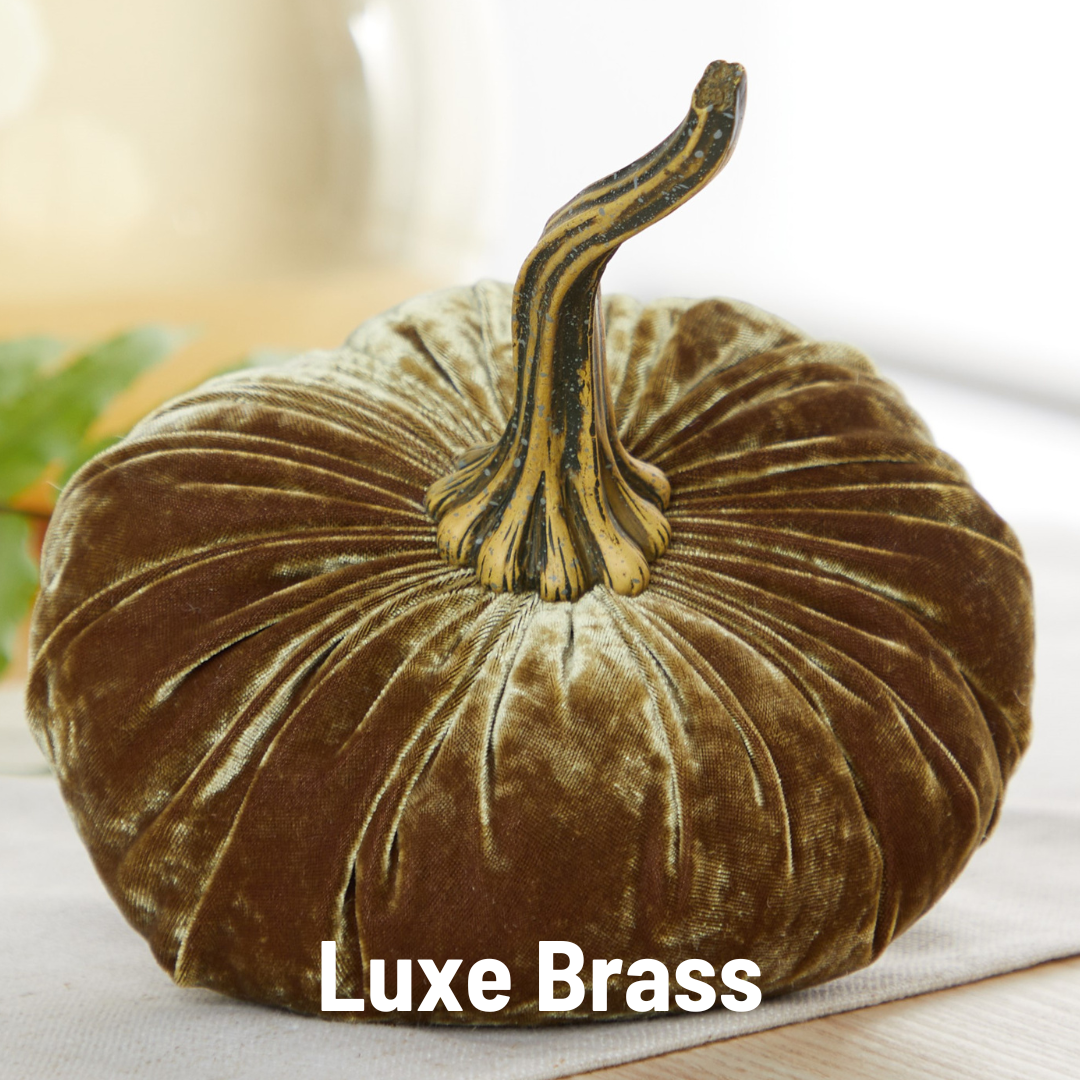 Pumpkin Large Velvet - Slate Blue