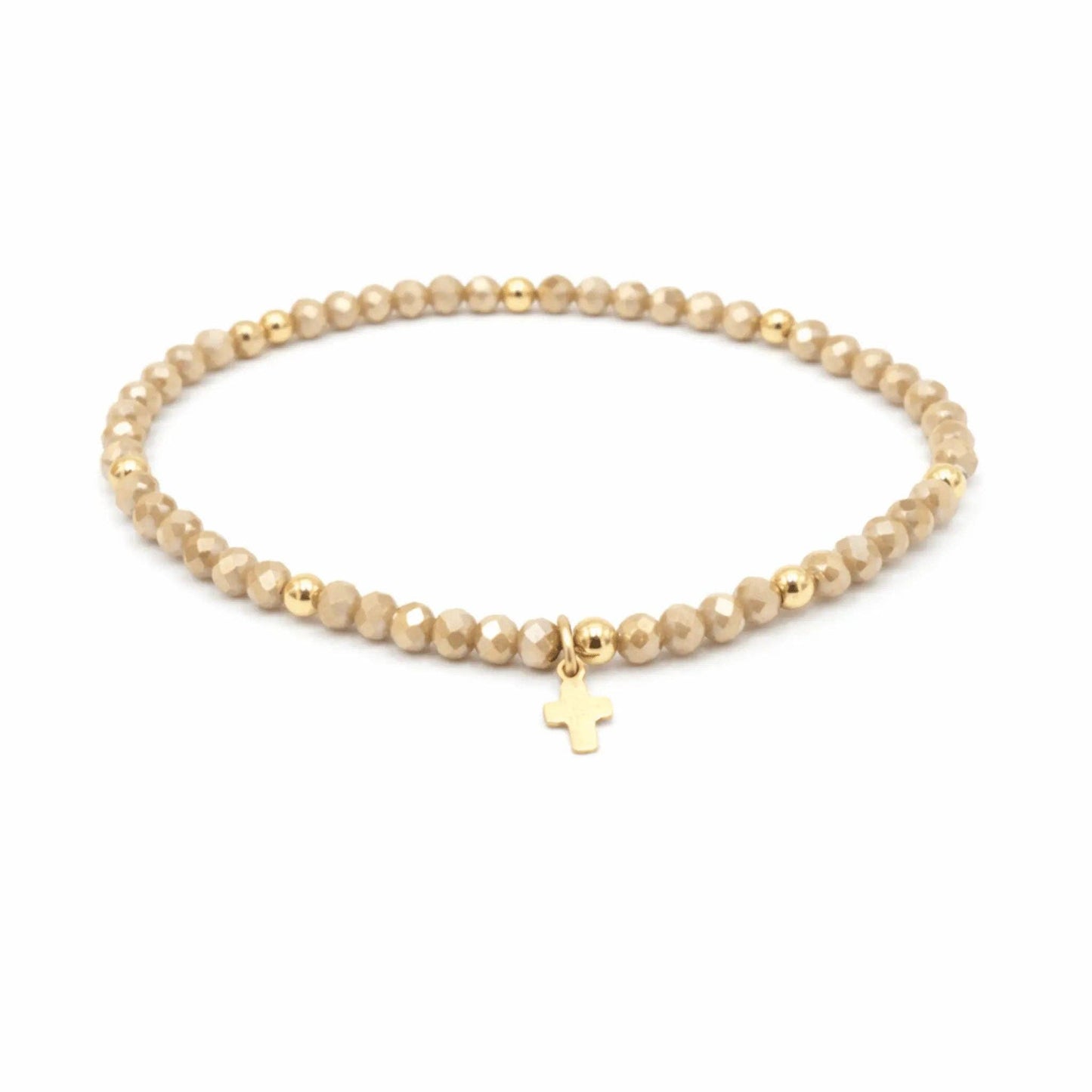 Luxe Cross Bracelet in CHAMPAGNE