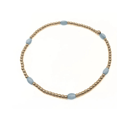 The Aspen Bracelet in Pale Turquoise Opal - 6.5"