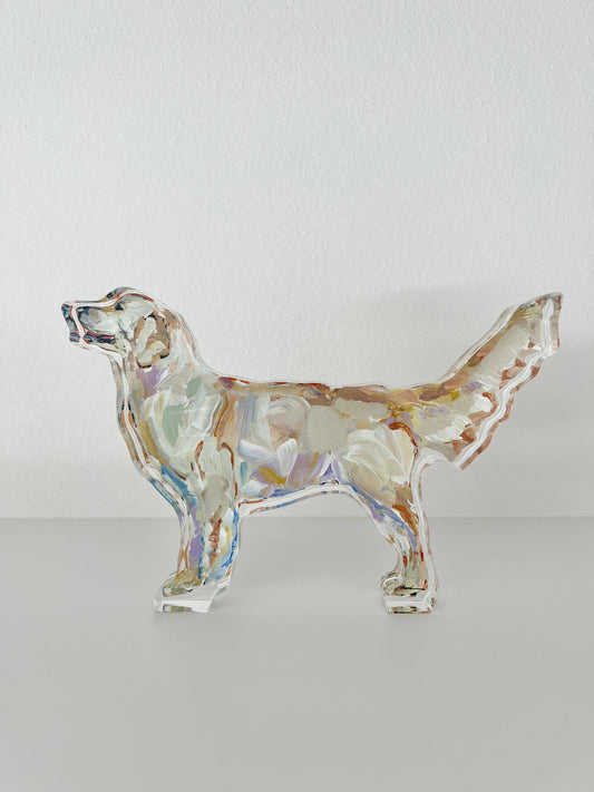 "Golden Retriever Light" Acrylic : Small