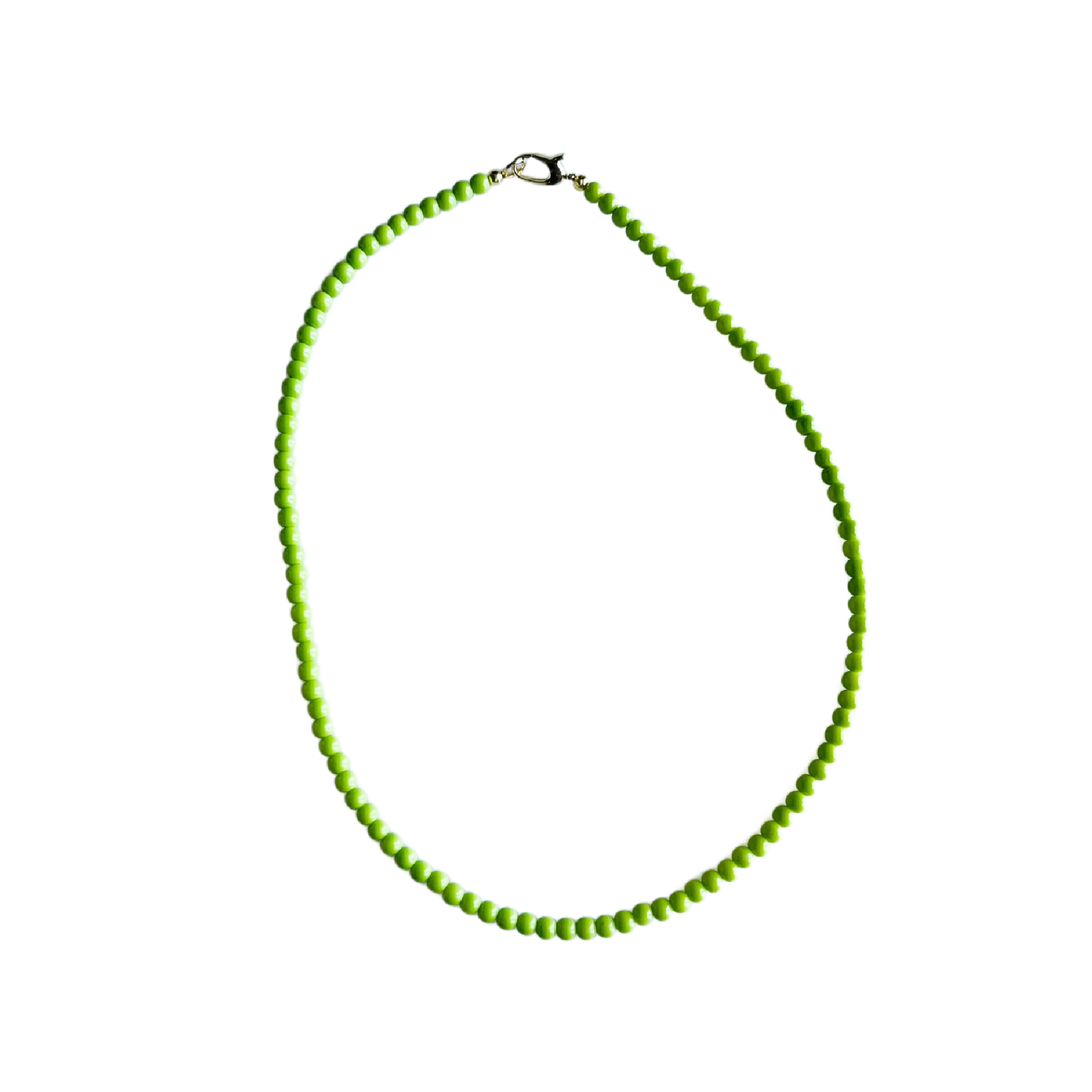 Dainty Gumball Gemstone Necklace : Light Orange