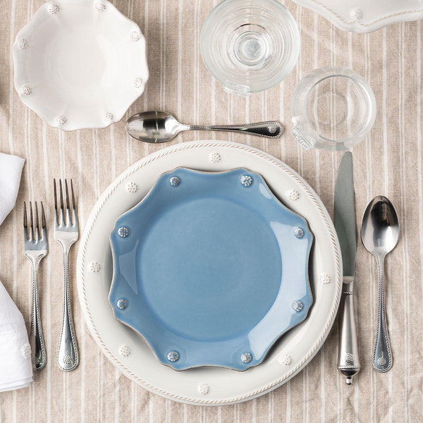 Berry & Thread Scalloped Dessert/Salad Plate- Chambray