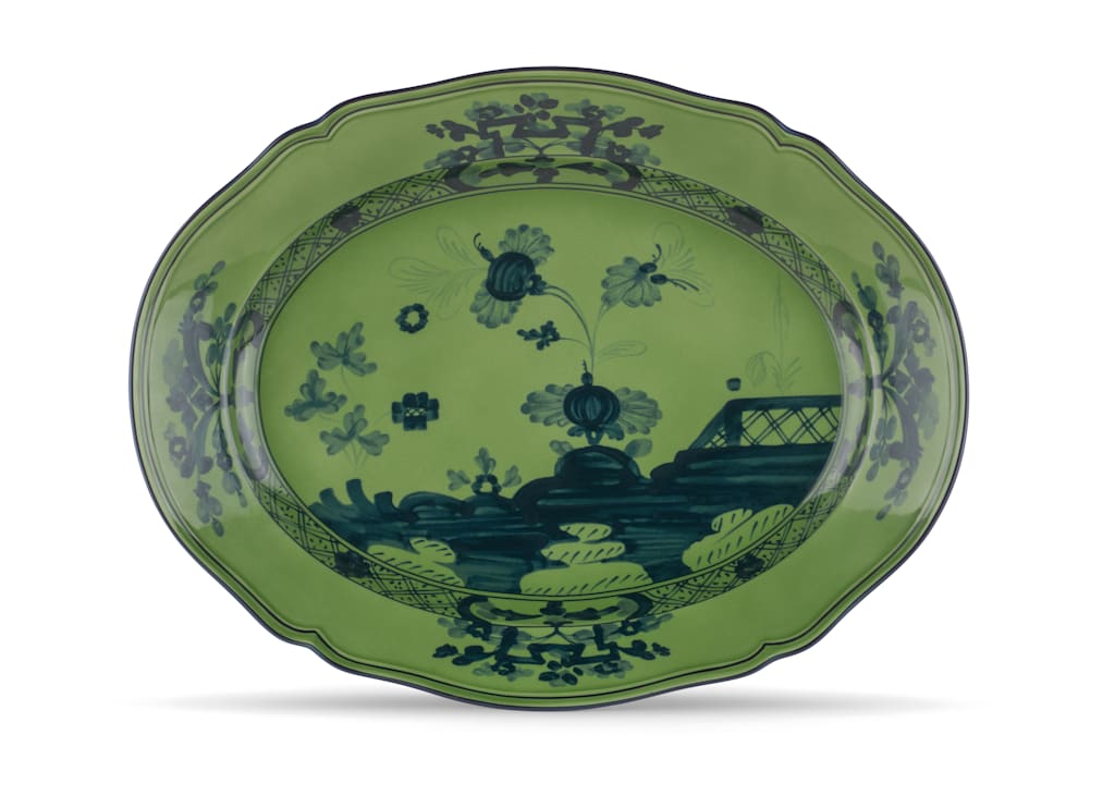 Oriente Italiano Large Oval Platter - Malachite