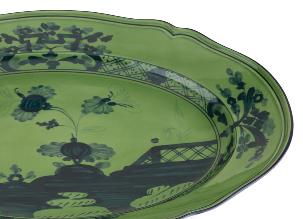 Oriente Italiano Large Oval Platter - Malachite