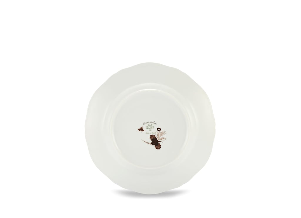 Oriente Italiano Flat Dessert Plate - Castagna