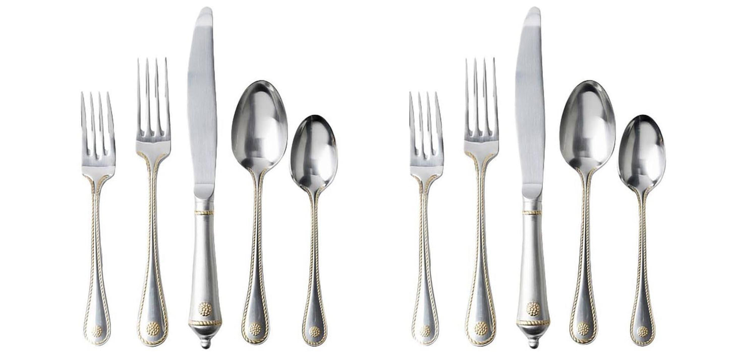Berry & Thread 5pc Place Setting - Polished with Gold