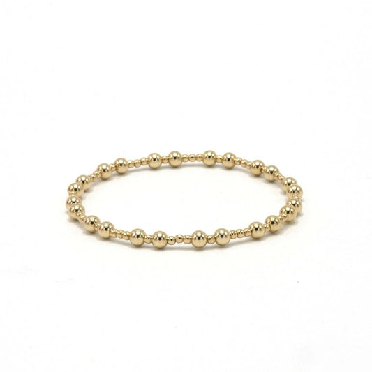 The Charleston 2x4 14k Gold Filled Beaded Bracelet - 6.5"