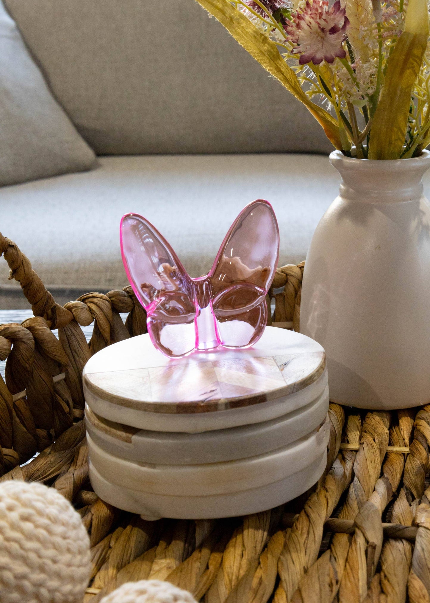 Le Mariposa Crystal Butterfly - Pink