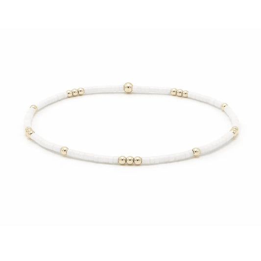 2mm Newport Cotton + Gold Filled Waterproof Bracelet - 7.0"