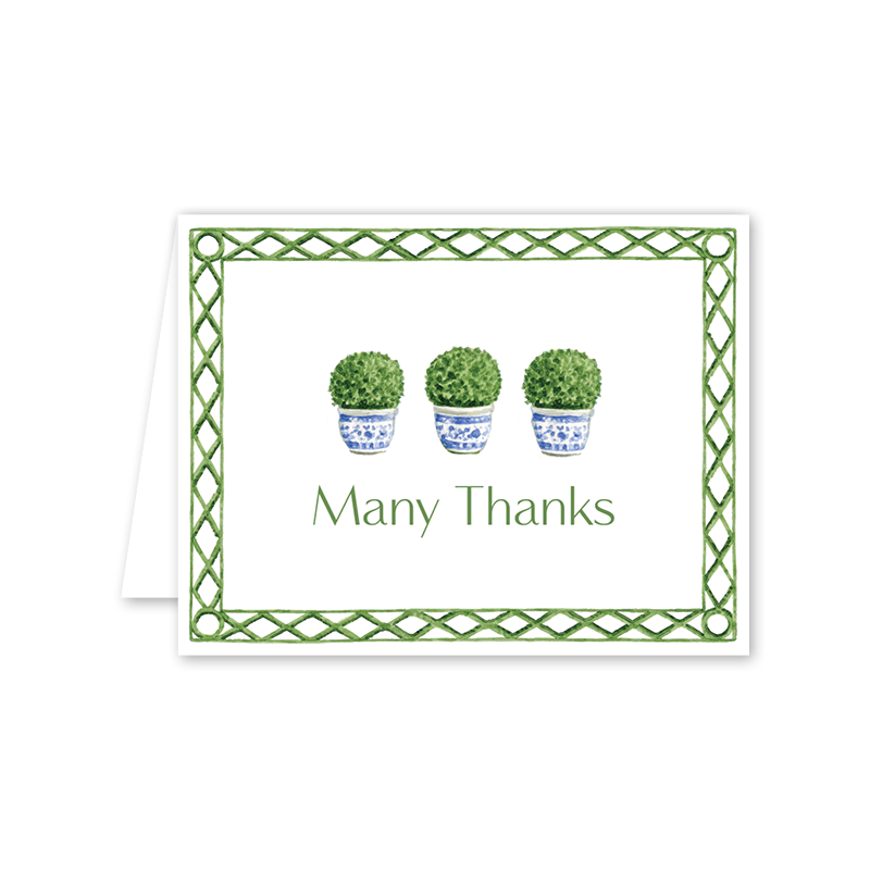 Poolside Topiary Thanks Card