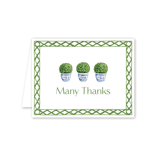 Poolside Topiary Thanks Card