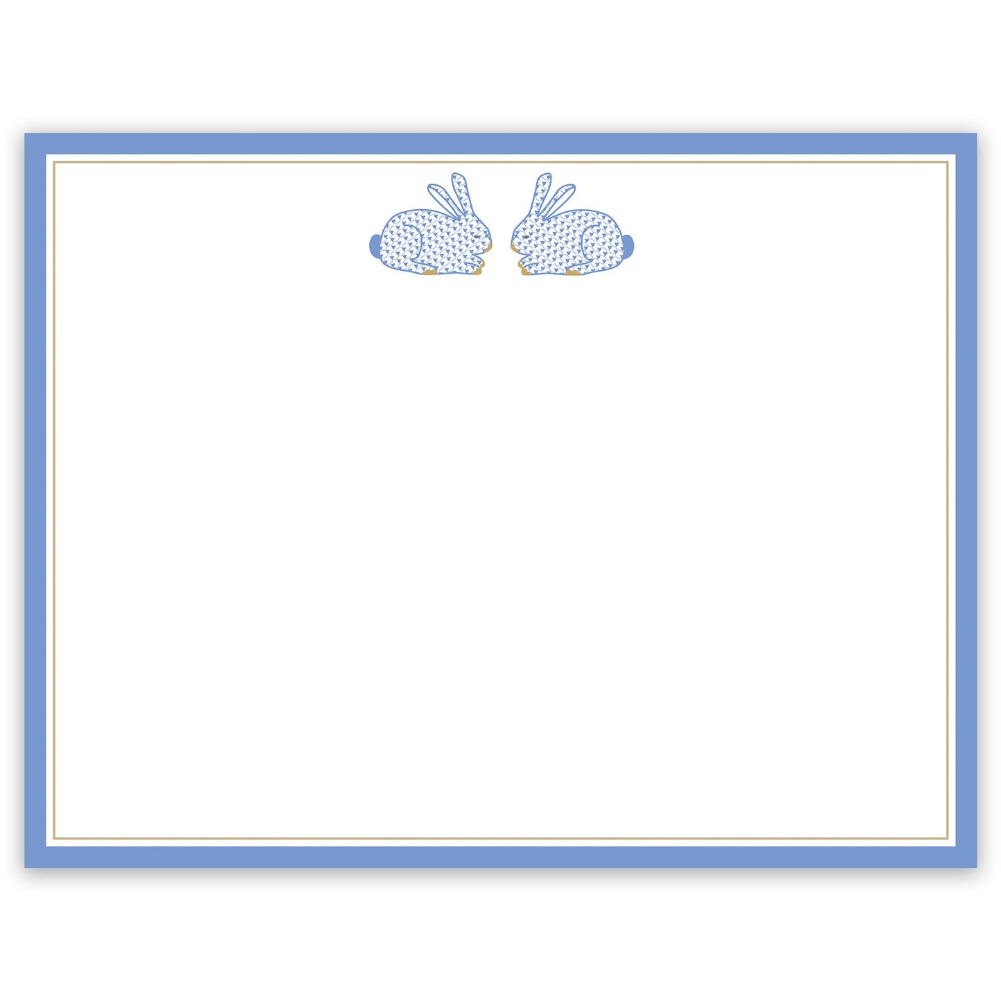 Blue Herend Bunny Stationery Set