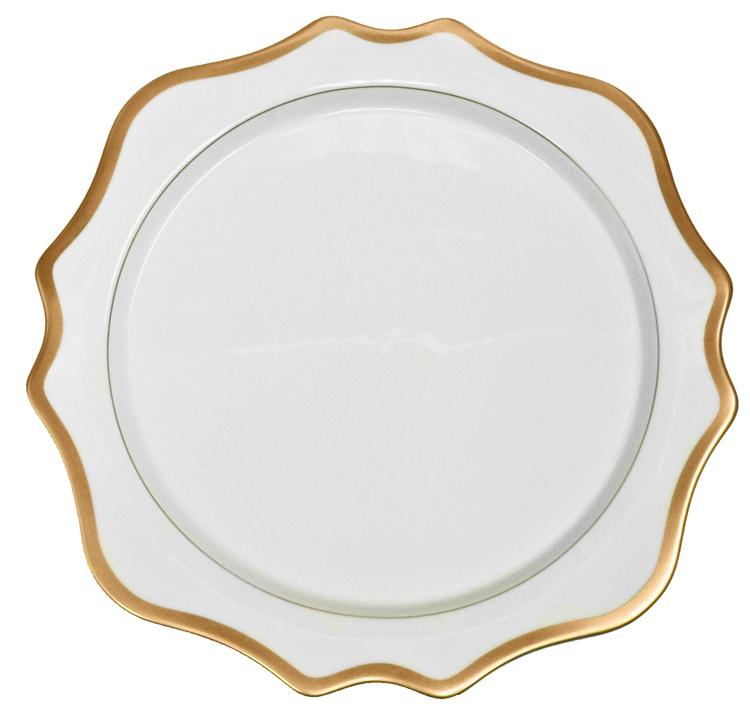 Antique White Gold Charger