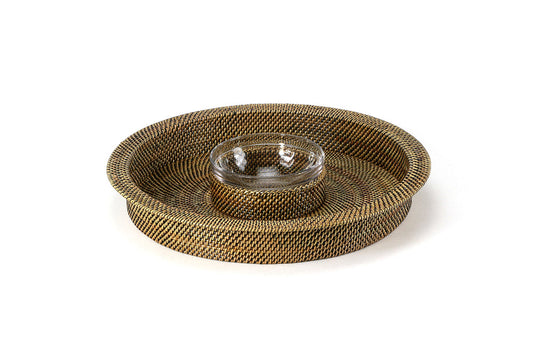 Chip & Dip, 16 Oz Glass Dish
