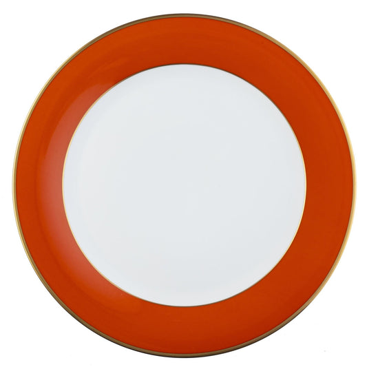 ColorSheen Orange Gold Soup Plate - Ultra White