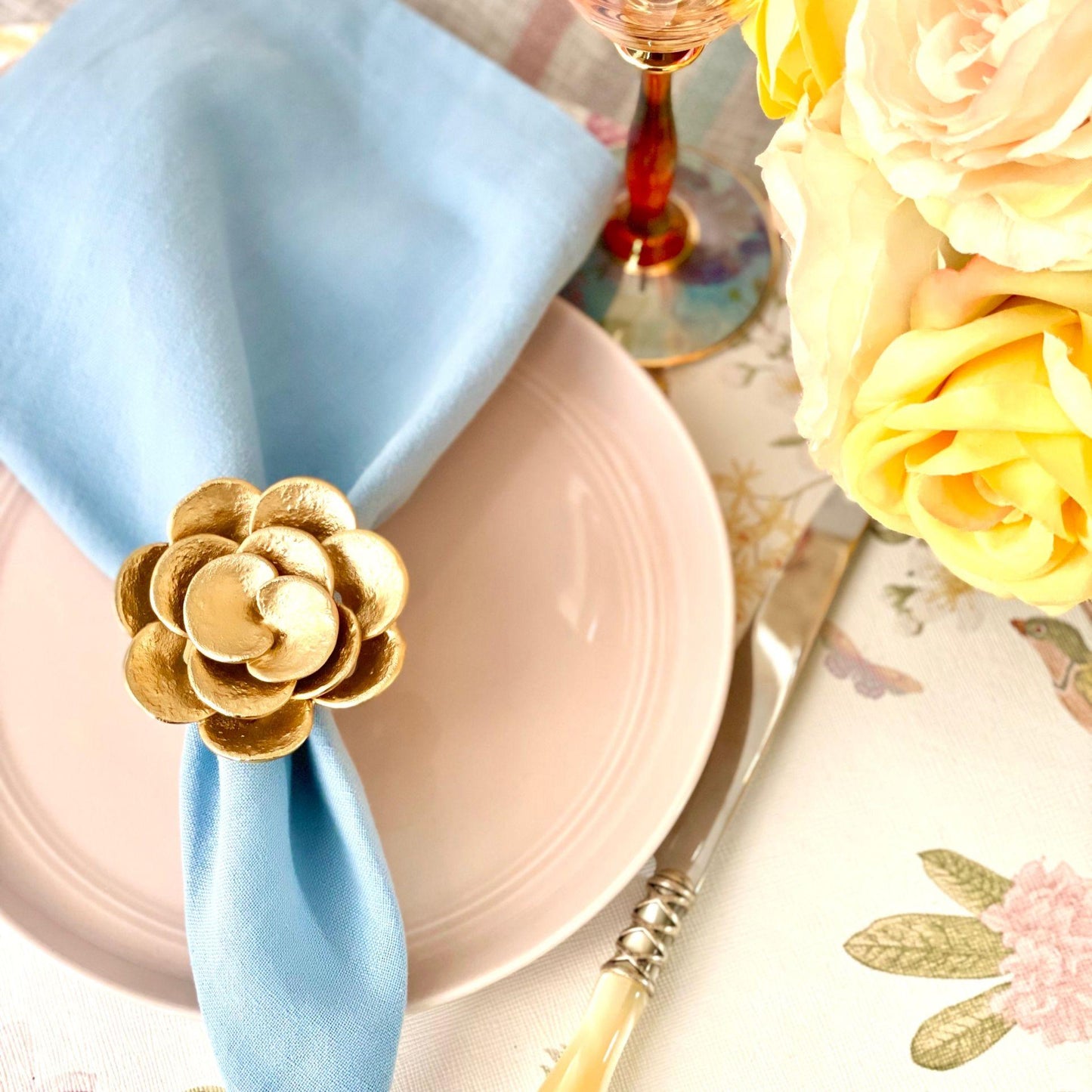 Camellia Napkin Ring - Set/4