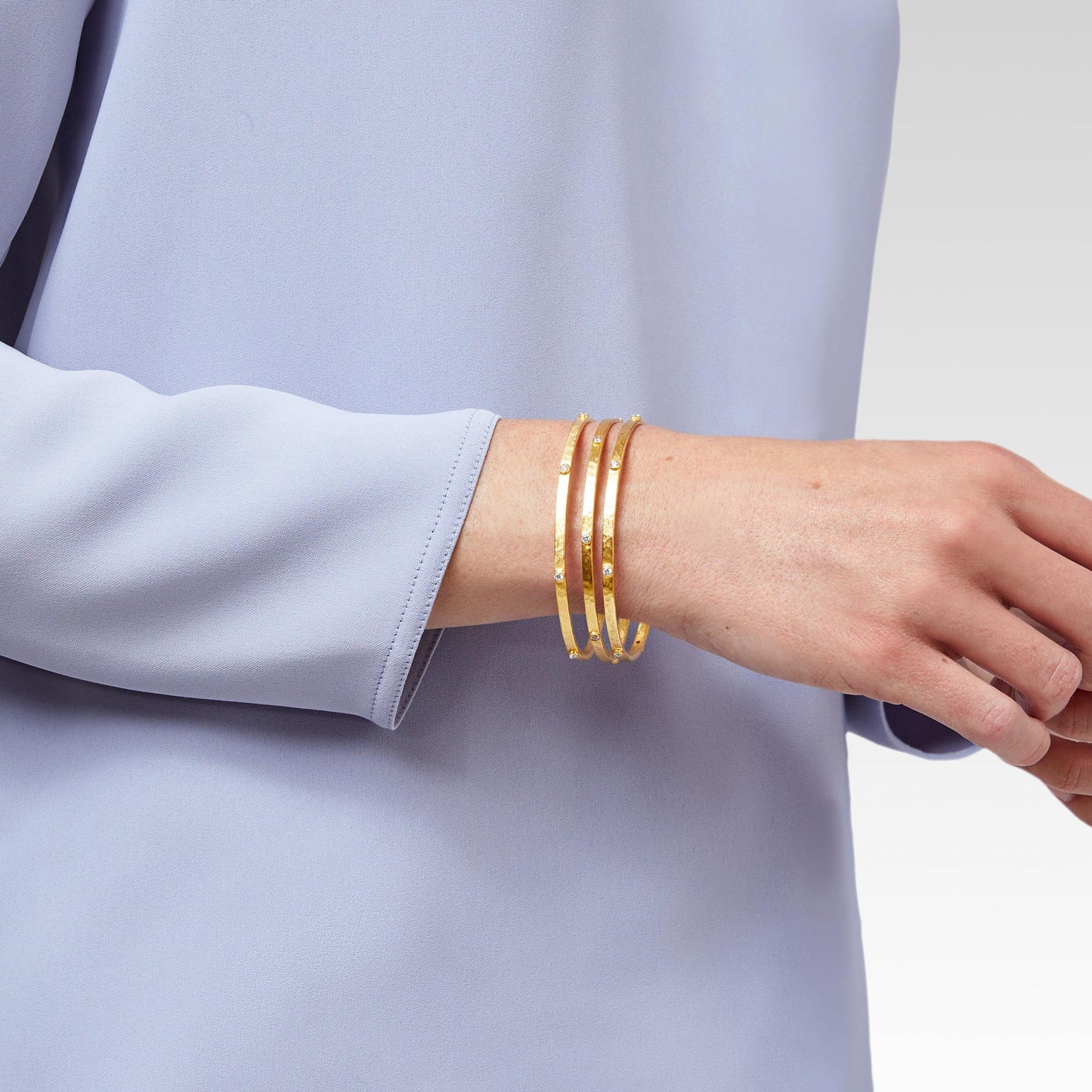 Crescent Stone Bangle - Medium