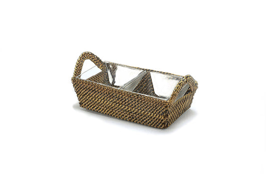 Rectangular Server, 2 Glass Dishes