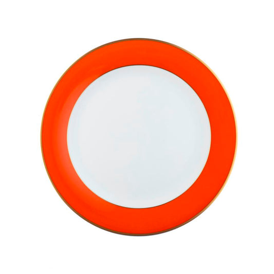 ColorSheen Orange Gold Dinner Plate - Ultra White (No Monogram)