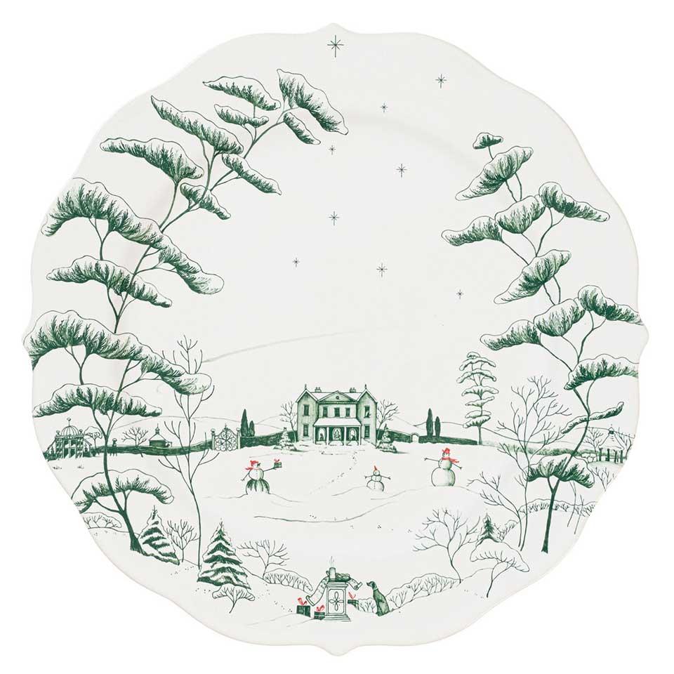 Country Estate Winter Frolic Evergreen - Charger