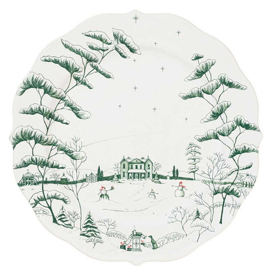 Country Estate Winter Frolic Evergreen - Charger