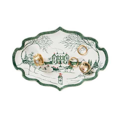 Country Estate Winter Frolic 7" Tray - Evergreen