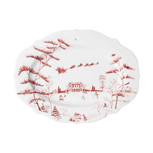Country Estate Winter Frolic Ruby - Serving Platter