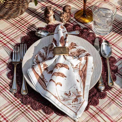 Country Estate Harvest Napkin - Sepia